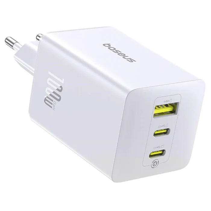 Baseus-EnerFill-FE11-100W-3-Port-Fast-Charger-EU-Plug-White-6932172690649-17042025-00-p Baseus EnerFill FE11 3-Port USB-C Fast Charger 100W - Image 1