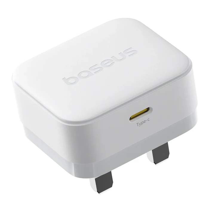 Baseus-Palm-Fast-Charger-1C-20W-UK-Moon-White-Baseuscolombo-10 Baseus Palm Series Fast Charger 1C 20W UK - Image 1