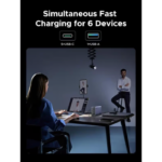 UGREEN Nexode 500W GaN Charging Station 6-Port (5x USB-C + 1x USB-A) with 240W PD 3.1, Smart Temp Control for MacBook Pro - Image 3