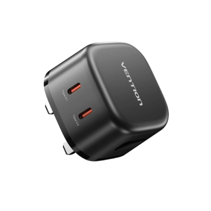 VENTION FESB0-UK 45W GaN Charger 2-Port USB-C PD 3.0 Fast Charger for iPhone 17/16/15/14