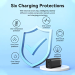 VENTION 65W GaN 3-Port USB-C Fast Charger (US Plug) PD 3.0 Type-C Adapter for iPhone 16/15/14/13 Pro Max - Image 8