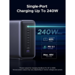 UGREEN Nexode 500W GaN Charging Station 6-Port (5x USB-C + 1x USB-A) with 240W PD 3.1, Smart Temp Control for MacBook Pro - Image 5