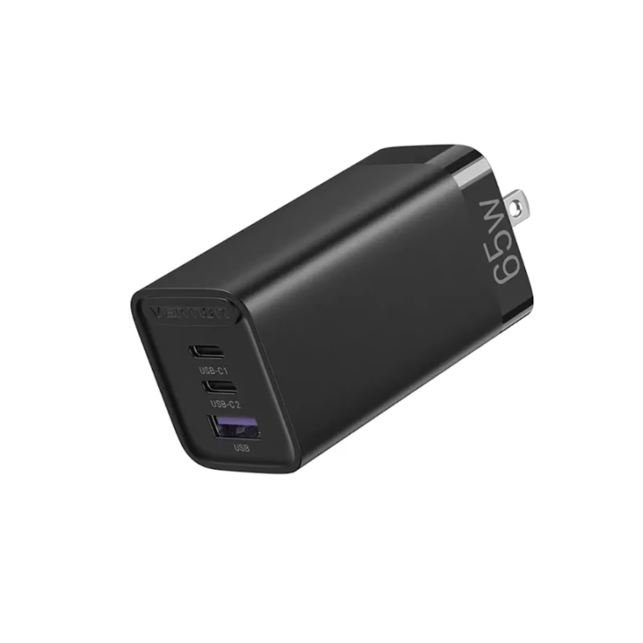 Untitled design VENTION 65W GaN 3-Port USB-C Fast Charger (US Plug) PD 3.0 Type-C Adapter for iPhone 16/15/14/13 Pro Max