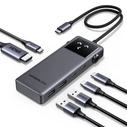 UGREEN 35998 Uno 6-in-1 USB-C Hub with 10Gbps USB-C & USB-A Data Ports 4K@60Hz HDMI