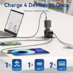 VENTION FJEB0 Universal Travel Adapter 3-Ports PD20W & QC18W Fast Charging - Image 11