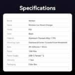 VENTION Wireless 15W Max Car Mount Charger Magnetic Phone Holder - Image 13