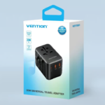 VENTION FJEB0 Universal Travel Adapter 3-Ports PD20W & QC18W Fast Charging - Image 15