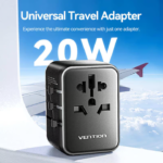 VENTION FJEB0 Universal Travel Adapter 3-Ports PD20W & QC18W Fast Charging - Image 2