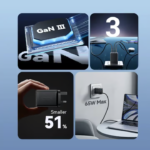 VENTION 65W GaN 3-Port USB-C Fast Charger (UK Plug) PD 3.0 Type-C Adapter for iPhone 16/15/14/13 Pro Max - Image 2