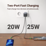 UGREEN 90573 NEXODE Dual USB-C 45W GAN Fast Charger (Gray) Compatible for iPhone 17/16/15 - Image 3