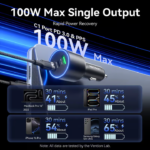 VENTION FFQB0 100W USB C Car Charger Smart Trickle Charging - Image 3