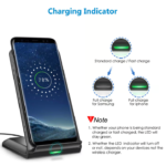 CHOETECH T524S 10W7.5W Fast Wireless Charging Stand with Phone Stand Function – Compatible with Samsung Galaxy and iPhone - Image 3