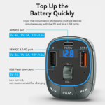 VENTION FFLB0 Bluetooth FM Transmitter 30W PD Fast Charging for Car - Image 3