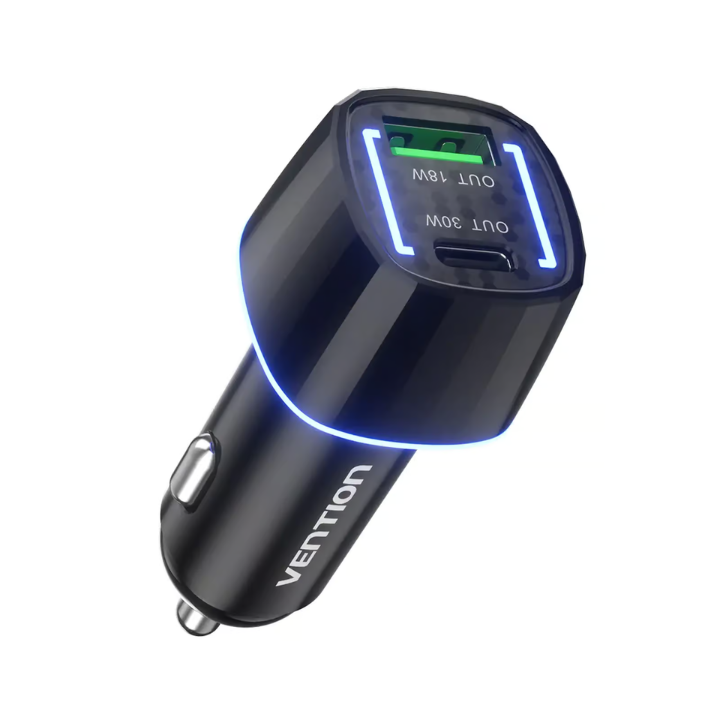 Untitled design VENTION FFRB0 Car Charger 48W PD Fast Charging & QC3.0 Dual Port 6-Layer Safety Protection