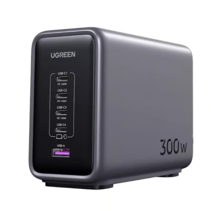 UGREEN Nexode 300W USB C GaN Fast Charger-5 Ports Desktop Charger EU Plug