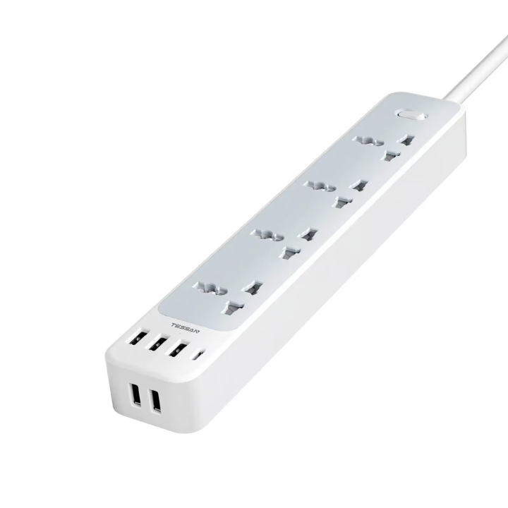 Untitled design TESSAN 10-in-1 Power Strip with 4 AC Outlets (5xUSB-A 12W + 1xUSB-C 15W) 3 Meter Extension Cord