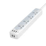 TESSAN 10-in-1 Power Strip with 4 AC Outlets (5xUSB-A 12W + 1xUSB-C 15W) 3 Meter Extension Cord - Image 4