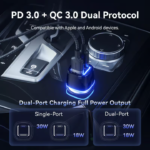 VENTION FFRB0 Car Charger 48W PD Fast Charging & QC3.0 Dual Port 6-Layer Safety Protection - Image 5