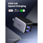 UGREEN 35963 Nexode 65W GaN Charger 4-Port USB C Fast Charger (2×USB-C + 2×USB-A) Foldable Plug - Image 5