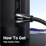 UGREEN 80401 8K HDMI to HDMI Braided Cable (1 Meter) - Image 2