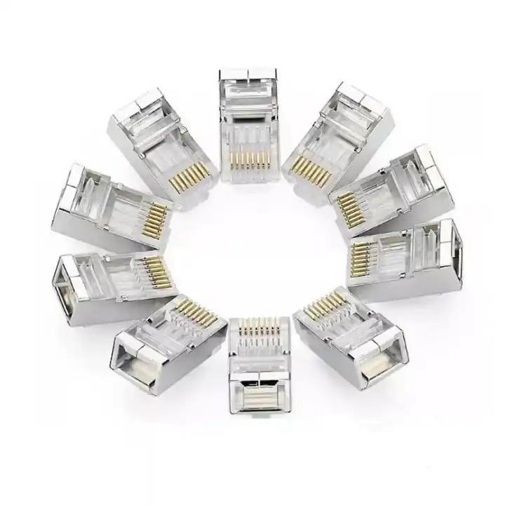 Untitled design (9) UGREEN 20333 Cat6 RJ45 Connectors (10 Pieces) Gold-Plated Shielded Crystal Heads for High-Speed Ethernet
