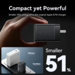 VENTION FERB0-US 65W GaN Charger Foldable 3-Port USB-C & USB-A Fast Charger PD 3.0 & QC 4.0 - Image 3