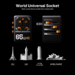 TESSAN 65W Universal Travel Adapter (2xUSB-C 65W + 2xUSB-A 60W/5W) + AC Outlet) - Image 4