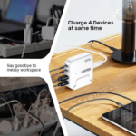 UNITEK 100W Desktop GaN Charging Station 4-Port Fast Charger with Stand - Image 4