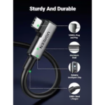 UGREEN 90629 Right Angle USB-C to USB-C Link Cable 5m 5GBPS (Black) - Image 3