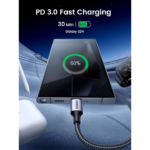 UGREEN 50152 USB C to USB C Cable 60W PD Fast Charging (2 Meter) Nylon Braided - Image 3