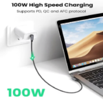 UGREEN 70696 ANGLED USB-C TO C CABLE BRAIDED 1 METER - Image 3
