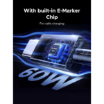 UGREEN 55775 USB C to USB C Cable 60W E-Marker PD Fast Charging (2 Meter) Nylon Braided - Image 3