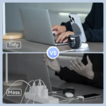 VENTION FGEI0 3-in-1 15W Wireless Charger 360° Rotating Stand with MagSafe - Image 4