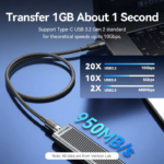 VENTION USB 3.2 Gen2 Type-C to Type-C Cable 10Gbps, 5A, 4K@60Hz - Image 4