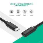 UGREEN 40574 USB 3.2 GEN 2 TYPE-C MALE TO FEMALE EXTENSION CABLE 0.5M - Image 4