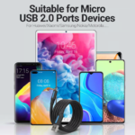 VENTION USB 2.0 A to Micro USB Cable 3A Fast Charging & 480Mbps Data Transfer - Image 4