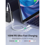 UGREEN 40113 Thunderbolt 3 USB4 Gen3 Cable 40Gbps Data Sync (USB-IF Certified) 100W Charging, 8K@60Hz Video (0.8 Meter) - Image 4