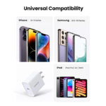 UGREEN 60449 20W USB C Charger PD 3.0 Fast Charger (White) US Plug - Image 4