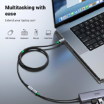 UGREEN 30205 USB-C to USB-C Female Gen 2 (1 Meter) Alu Case Braided Extension Cable Dark Gray - Image 5