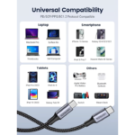 UGREEN 70428 Type-C to Type-C Cable Aluminum Braided with 100W Power Delivery (1.5 Meters) - Image 6