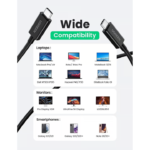 UGREEN 30389 Thunderbolt 4 USB-C to USB-C Cable 100W 40Gbps 0.8 Meter - Image 6