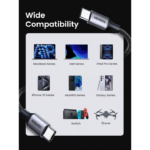 UGREEN 50152 USB C to USB C Cable 60W PD Fast Charging (2 Meter) Nylon Braided - Image 6