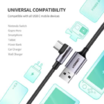 UGREEN 50941 USB-A 2.0 TO TYPE-C ANGLED CABLE 1M - Image 6