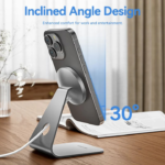 VENTION FGHIF 15W Magnetic Wireless Charger Stand (MagSafe) Aluminum Alloy Silver - Image 8
