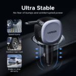 UGREEN 55653 75W Car Charger 2-in-1 Retractable Cable, SCP 25W, QC, PD 30W Fast Charging for iPhone 16/15 Pro - Image 7