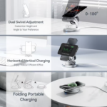 VENTION FGEI0 3-in-1 15W Wireless Charger 360° Rotating Stand with MagSafe - Image 7
