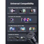UGREEN 90645 63W USB C Car Charger, PD 45W Type C Car Charger Fast Charging - Image 6