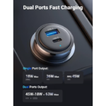 UGREEN 90645 63W USB C Car Charger, PD 45W Type C Car Charger Fast Charging - Image 8