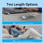VENTION USB-C to USB-C Cable 240W PD3.1 Fast Charging (Nylon Braided) Black - Image 2