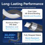 VENTION USB 3.2 Gen2 Type-C to Type-C Cable 10Gbps, 5A, 4K@60Hz - Image 9